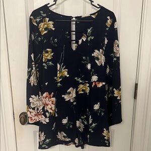 Floral Navy Women's Romper